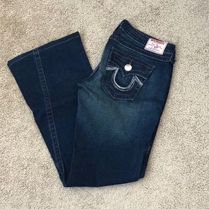 True Religion Joey Dark Wash Flare Jeans